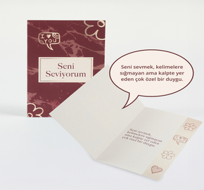 seni seviyorum mesaj kartı 